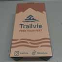 Trailvia Comfortable Footbed Sandals for Men & Women  Adjustable Buckle & Arch Support, Waterproof Summer Slides for Outdoor, Beach & Everyday Adventures (Navy)