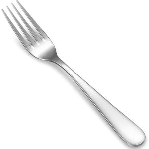 KEAWELL Premium Louise Forks, Set of 4, 18/10 Stainless Steel, Forks Silverware with Round Edge, Exceptional Mirror Finish, Dishwasher Safe (7.3" Salad Fork)