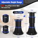 YHK 4PCS Adjustable Height Bed Support Legs 8.4-13.5 inch, Bed Frame Support Legs for Bed Slat, Bed Support Reinforcement Parts Bed Frame Support Replacement