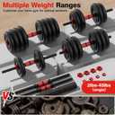 Adjustable Dumbbell Set, 20lbs Free Weight Set With Double Locknut, 5-in-1 Dumbbells Set Includes Barbell, Kettlebells, Push up Stand, Weight Plate, Fitness Exercise for Home Gym Suitable Men/Women