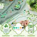 Ferreve 989 Pcs Christian St. Patrick's Day Beads Necklaces Gift DIY Green Shamrocks Craft for Jewelry Making 25 Irish Blessing Cards Cross Charm Clover Bracelet for Church Religious God Gifts