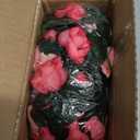 BLEUM CADE 2Pcs 16.4Ft Flower Garland Artificial Rose Vines for Bedroom, Cute Fake Hanging Flower Vines Floral Garland Decorations for Wedding Party Wall Room Decor Aesthetic (Pink)