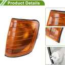 No.1248260943 Corner Signal Light Cover for Mercedes-Benz W124 1984-1996 Waterproof Yellow Left Corner Light Lamp Lens Plastic 1 Pc