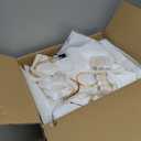 Saint Mossi 6 Light Crystal Chandelier Light Fixture Modern Chandelier Crystal Lighting, French Gold Crystal Raindrop Chandelier for Dining Room,Bedroom,Living Room, H23 x D24