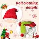 Doll Clothes 17cm/15cm Outfit Set Party Clothes High-End Fashion Outfits Suitable Accessories Christmas Cloak Halloween Premium Clothing 5.91-6.7 inch (No Doll) (LBB-258) (Cute Christmas Hat)