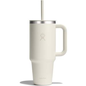 Hydro Flask 40 Oz Travel Tumbler with Handle, Lid and Straw - Insulated Stainless Steel in 40 Oz Ivory