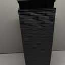 Mueller Janska M-Resin Heavy Duty Tall Planter, Indoor/Outdoor Grande Plant, Tree, Flower Pot, 2-Piece Set, 24, Modern Design, Built-in Drainage, Dark Gray (24 x 11.5")