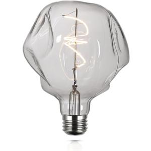 G125 Large Globe Dimmable LED Edison Bulb,2700K Soft White,Clear Glass,Vintage Oversized Alien Shape E26 Light Bulb,5watt 400LM Giant Big Edison Bulbs For Bedroom Living Room Pendant Table Lamp 1Pack