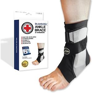 Pack of 2, Dr. Arthritis Doctor Developed Ankle Brace for Sprained Ankle, Support Stabilizer Splint for Injured Foot – Foot Brace/Achilles & Peroneal Tendonitis – Ankle Brace For Women/Men (Large, Single, Left)
