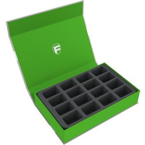 Feldherr Magnetic Box Green Compatible with 16 Blood Bowl Miniatures - 2016 Edition