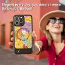 Bouvardia for iPhone 16 Pro Max Case - Multi-Scenario Kickstand & Passion Floral Blossom Pattern - Compatible with Magsafe - Aesthetic Cute Design for Women and Girls