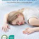 SINWEEK 1.5 Inch King Cooling Memory Foam Mattress Topper for Pressure Relief, Bed Mattress Pad with Cooling Soft Cover and Corner Straps, CertiPUR-US Certified