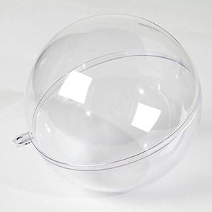 Fillable Plastic Clear Ball Ornament, Jumbo, 6-1/4-Inch, 6-Count