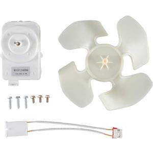 W10124096 Refrigerator Condenser Fan Motor Kit Compatible with Whirlpool Refrigerator Replaces AP4318657 2315558 PS1957416 W10124096VP
