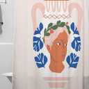 Society6 Greek Goddess Vase Beshka Kueser Shower Curtain, 72" x 69", Multi