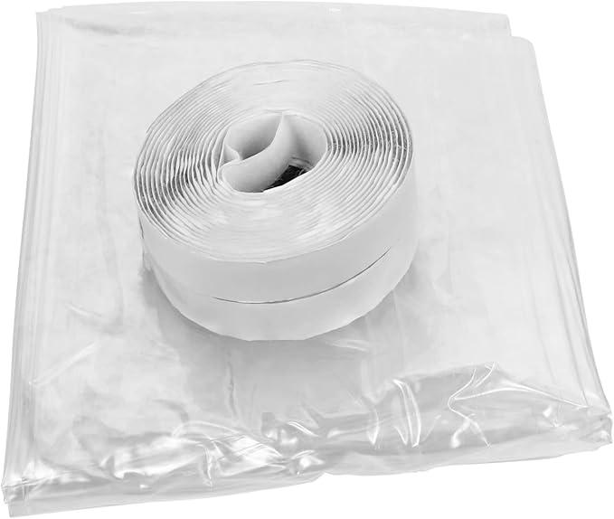 DOITOOL Thermal Insulation Window Film Clear Plastic Tarp Between Transparent Window Insulated Film Glass 6s 7f x2.3fx2.3f