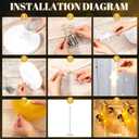 Sosation 2 Set Floor Crown Balloon Stand Kit Includes LED String Lights 42 Balloons 44 Sticks 26 Cups Gold Balloon Column Backdrop Decorations for Birthday Baby Shower Wedding Party