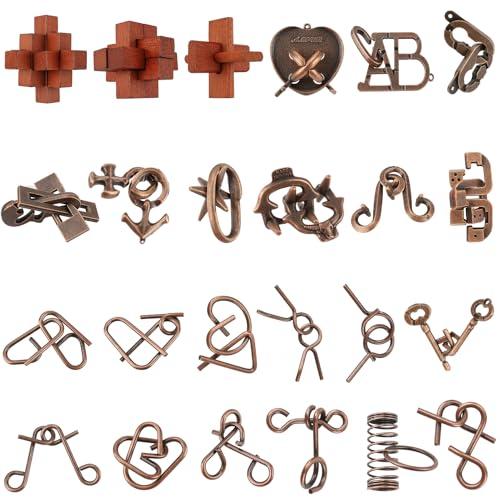 Tiocky Easter Egg Fillers For Teens Adults, 24Pcs Easter Egg Stuffers Brain Teaser Puzzles 3d Puzzle Easter Basket Stuffers For Teen Easter Gifts For Kids Aged 6+