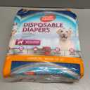 Simple Solution Disposable Dog Diapers, Female Dog Diapers, Puppy Potty Training, Incontinence and Heat Cycle Protection, Large Diapers for Dogs, 18-27 Inch Waist, 30 Count