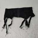 ohyeah Plus Size High Waist Garter Belt Set Lace Mesh Suspender Belt with 6 Vintage Metal Clip for Stockings XL/XXL