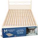 Meliusly SlatSure King Size Bunkie Board  Heavy Duty Vertical Bed Slats & Foldable Wooden Support Board for Sagging Mattress or Platform Bed Frame, Box Spring Alternative and Replacement