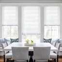LazBlinds No Drill Cordless Aluminum Mini Blinds, 33'' W x 48'' H, White
