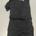 Orchidays Men's Boxy Raw Cut T Shirts Short Sleeve Round Neck Tee Casual Basic Tops (Large, Black)