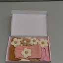 CLLOT 5 Pcs Baby Flower Headbands Baby Girls Nylon Headbands Soft Hairbands Hair Accessories for Newborn Infant Toddler Kids (Beige+Pink+Purple+Brown+Orange)