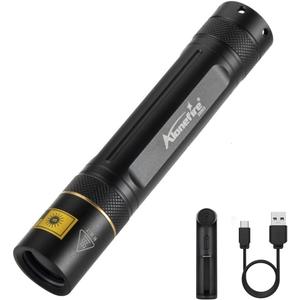 ALONEFIRE SV003 10W 365nm UV Flashlight Portable USB Rechargeable Woods Lamp Black Light for Pet Urine Detection, Resin Curing, Scorpion, Fishing, Minerals, Cure Glue, Bed Bugs with Battery, Charger