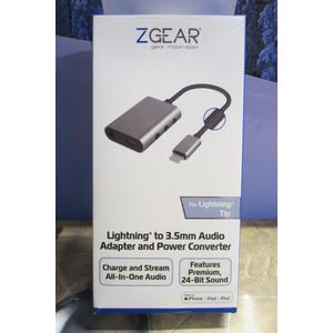 Lightning to 3.5 mm Audio Adapter and Power Converter