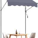 VEVOR 59" x 122" Patio Awning Retractable, Outdoor Retractable Patio Awning Sunshade Shelter, Adjustable Patio Door Window Awning Canopy with Manual Crank Handle for Backyard, Garden, Balcony