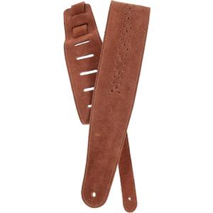 D'Addario Accessories Leather Guitar Strap (Camel Suede Rosetta)