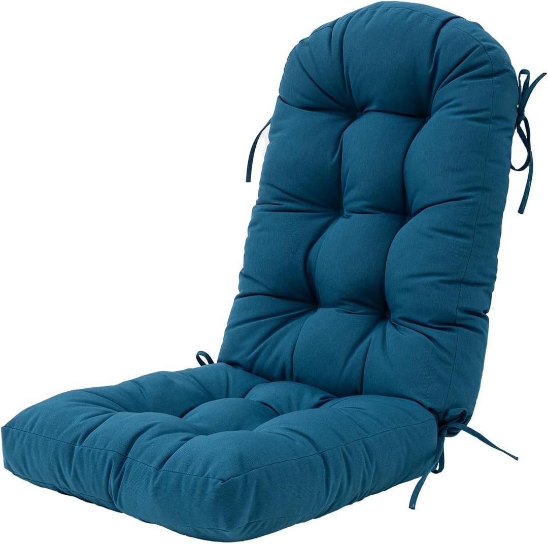 Outdoor Rocking Chair Cushion for Adirondack Chair, High Back Patio Outdoor Seat Chair Cushion 49x19in,Peacock Blue, 1piece/1pack