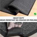 5 x 7 Heavy Duty Front Door Mat Indoor Outdoor Entrance, Large Non-Slip All Weather Commercial Floor Mat for Entryway, Low Profile Waterproof Industrial Rug for Garage (Charcoal Grey)