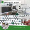 Universal KeyboardCap. Fully Covered Flat Style 0.025mm Waterproof Anti-Dust Desktop Keyboard Cover with Numeric Hospital/Dentist Use (for Magic Keyboard Without Numeric Keypad)