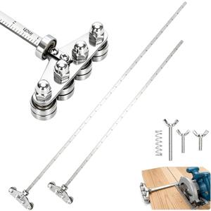 2 Pack Positioning Calipers for Circular Saw, 23.6" & 31.5" Adjustable Cutting Guides, Four-Axis Precision Measuring Tool for Woodworking, Accurate Parallel Positioning Rail for Straight Cuts（SAE）