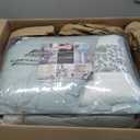 Madison Park Cotton Quilt Set Floral Print, Double Sided Stitching, All Season, Lightweight Coverlet Shabby Chic Bedding Layer, Matching Shams, King/Cal King, Aqua 6 Piece