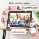 64GB 15.6" Frameo Digital Picture Frame WiFi, Large Electronic Photo Frames 1920 x 1080 IPS FHD Touch Screen, Send Photos from Your Phone from Anywhere, Best Gifts for Parents and Grandparents
