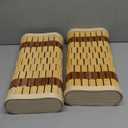 Soaoo 2 Pcs Sauna Pillow Bamboo Sauna Neck Rest Sauna Backrest Pillow Wooden Cervical Spine Pillow Sauna Accessories Headrest for Relaxing Home Gym Spa Steam Rooms Head Support, 14 x 8 x 3.5 Inch