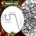 3 x Ferraycle Metal Christmas Light Gutter Hooks Christmas Light Hanger Hooks for Gutters Stainless Steel Xmas Outdoor Clips for Kitchen Bathroom Work Shop Garden(Black,100 Pieces)