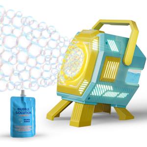 Belemar Bubble Machine with Lights, Big Bubble Toys, Up to 15,000 Bubbles, 320ml Large Tank, Battery Operated Portable Handheld Bubble Blower for Kids, Birthday Parties, Weddings, Outdoor Activities