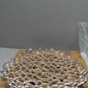 Modern Day Accents 3504 Coralino LG Coral Plate, Large Silver Decorative, Coral Plate, Bowl, Tray holds Decorative Spheres, Balls, Fruit Holder, Home and Kitchen Office, Room Decor, 15.5" D x 2.5" H