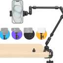 SMALLRIG 22" Magic Arm Clamp, Overhead Phone Mount Holder Stand, Flexible Desk Camera Mount, Articulating Friction Boom Arm, for POV Shot, Filming, Light, Webcam, Action Camera