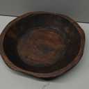 9"10" Dark Farmhouse Brown Mini Dough Bowl Small Wood Decorative Bowl - The Itty Bitty Bowl Dark Farmhouse Brown