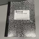 3 x Oxford Composition Notebook, College Ruled Paper, 9-3/4" x 7-1/2", Black Marble Covers, 100 Sheets, 1 Book (63796)