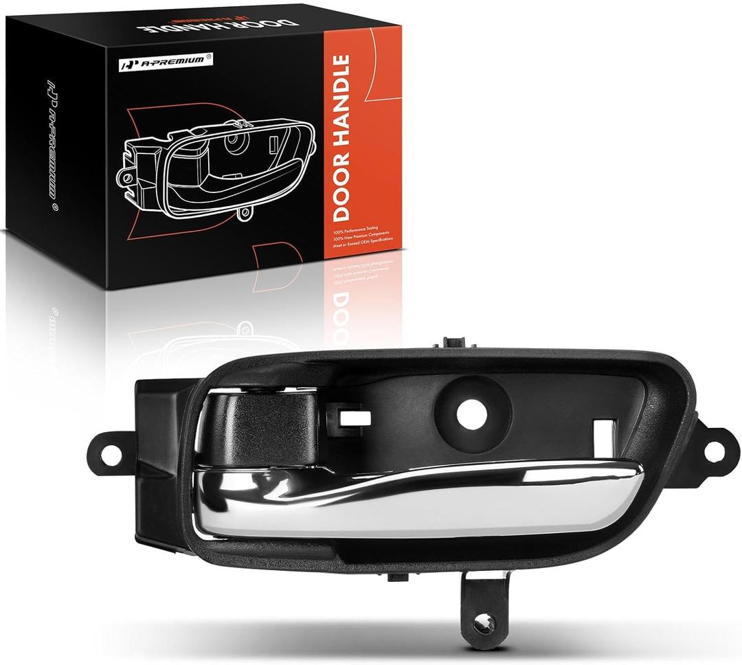 A-Premium Interior Door Handle Front or Rear Left Driver Compatible with Nissan Altima 2013-2018, Pathfinder, Armada, Maxima, Murano, Titan - Textured Black - Replace 80671-3TA0D 80671-3TA0A