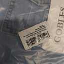 GOBLES Women's Sexy High Stretch Slim Fit Cargo Denim Shorts with Front Pockets (Blue)