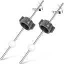 Lavatory Pop Up Center Piece Assembly, Ball Pop Up Stopper Lever Compatible with Pfister, Delta, Long Rod, 18MM Ball, 2Pcs Sink Pivot Rod Replacement Parts