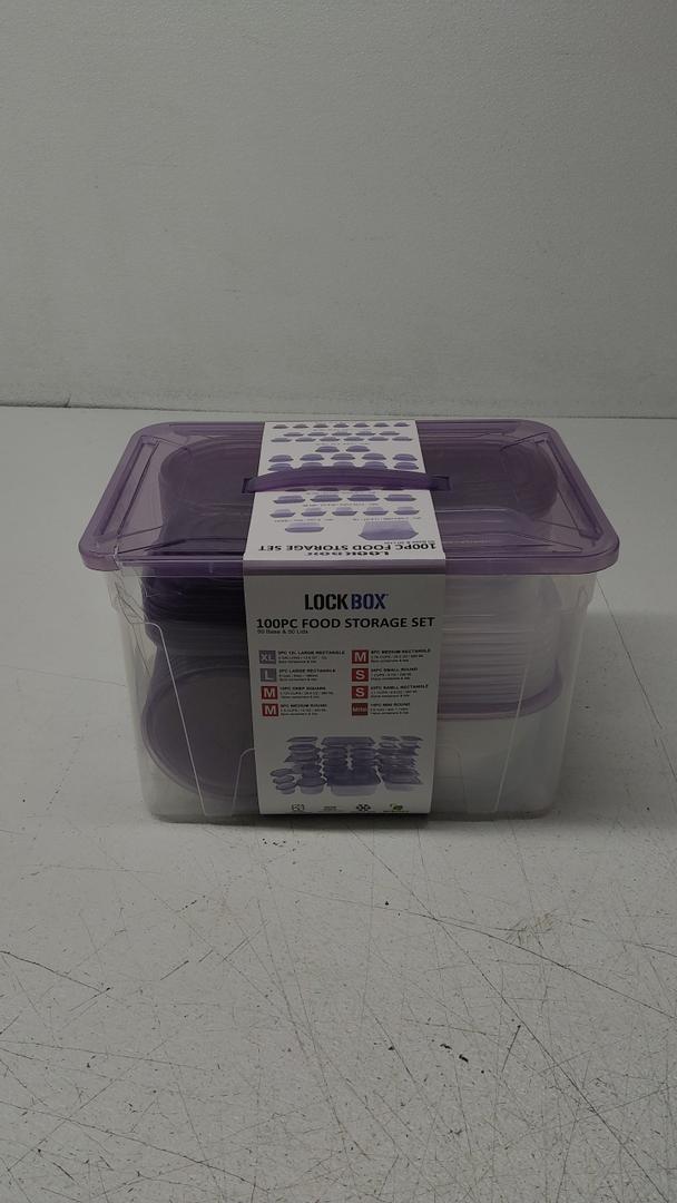 Lock Box 100PC Food Storage Set