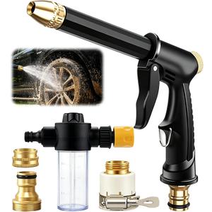 2026 New Pressure Washer Wand, Garden Water Hose Nozzle with 360 Rotating, Various Spray Effects, Pressure Handheld Power Washer Nozzle for Car Washing Patio Garden Outdoor Cleaning